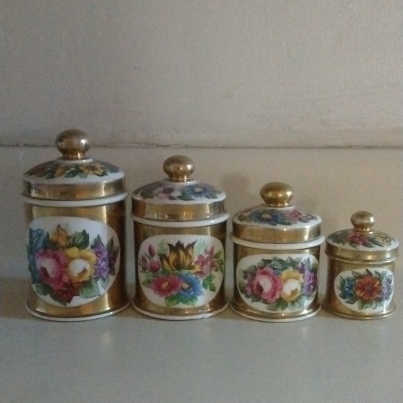 Antique small container 4 sets - Picture 1 of 4